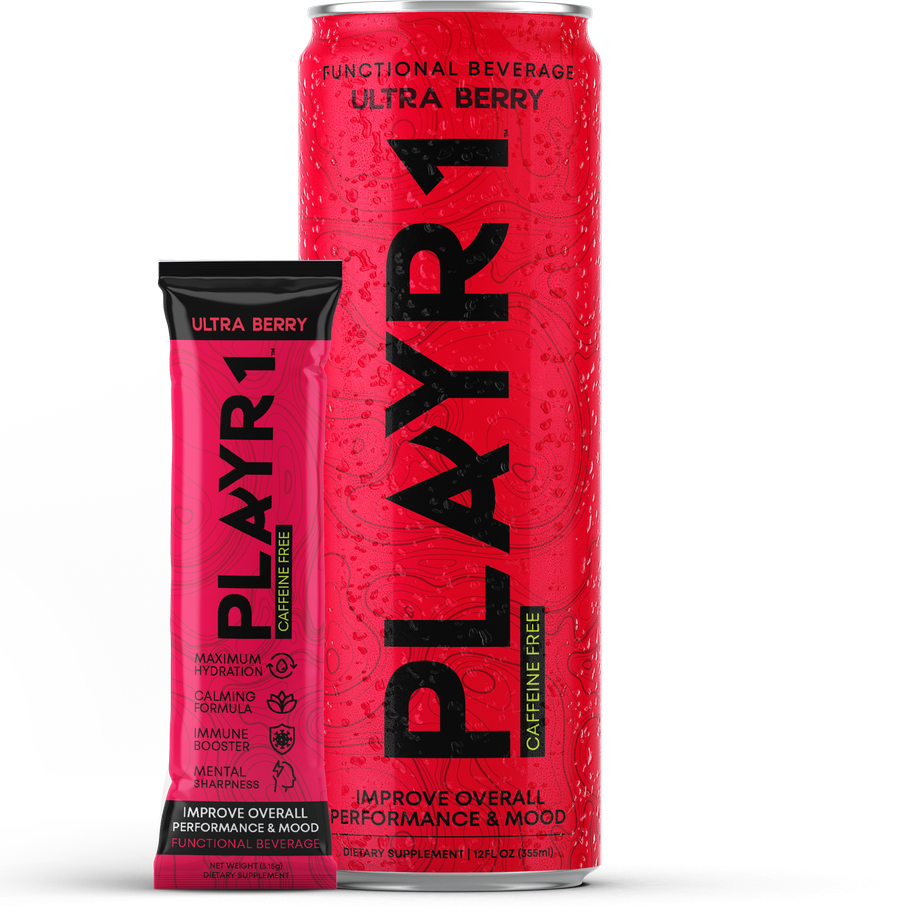 PLAYR1 Pink Ultra Berry can and stick pack